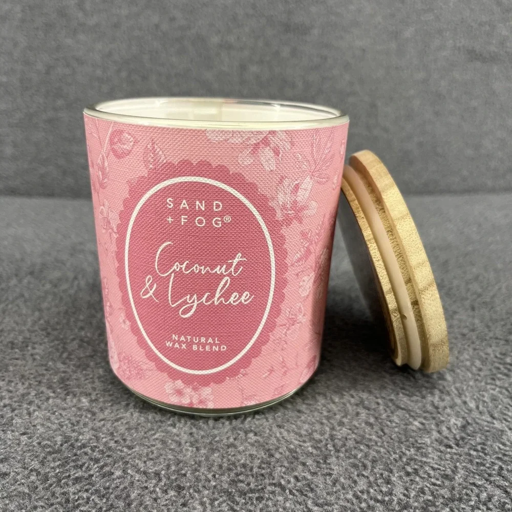 Sand +‎ Fog Candle scented Coconut & Lychee Natural Wax blend 10 oz